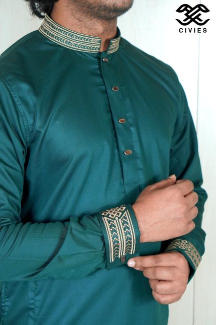 Premium Rolex Cotton Green Punjabi
